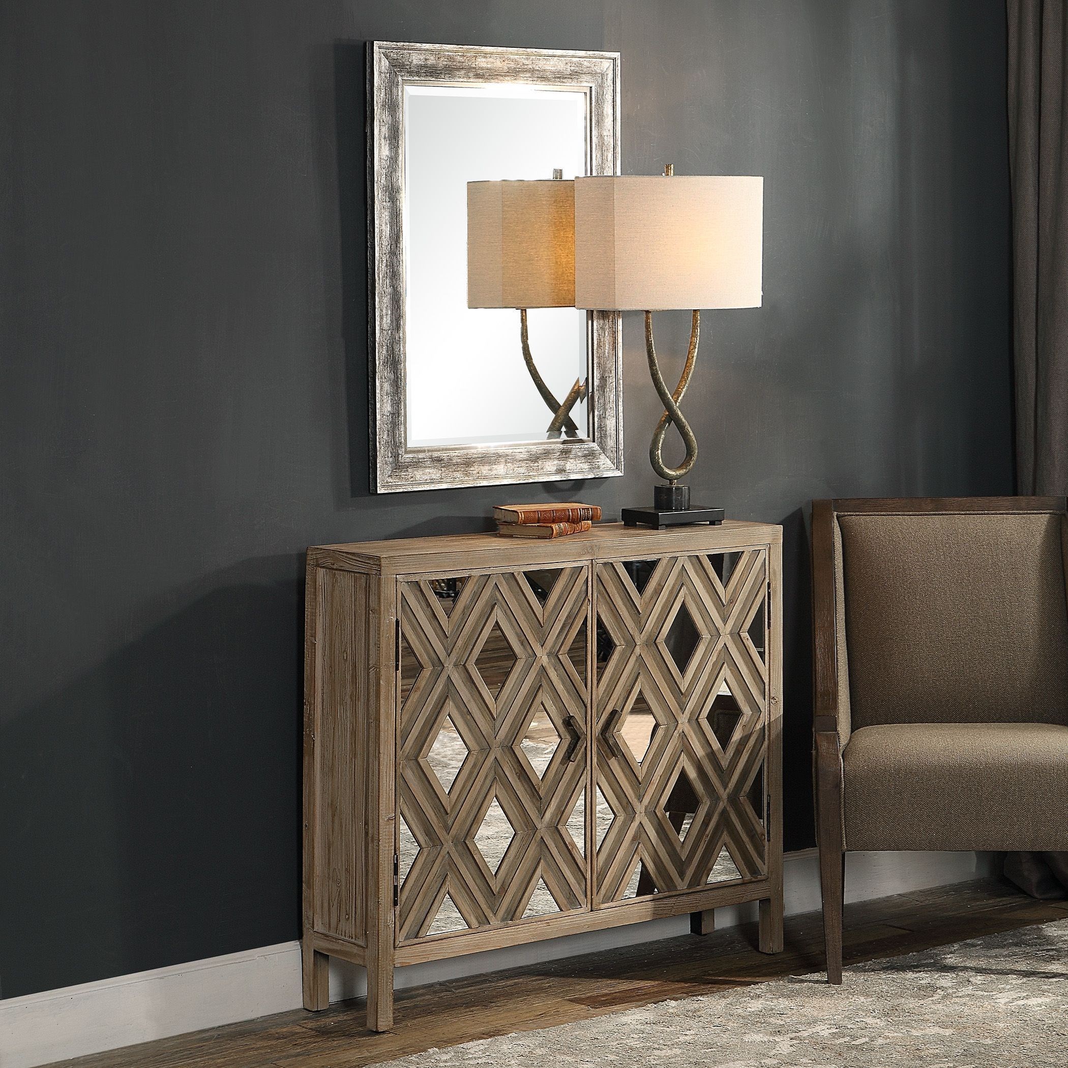 Uttermost Accent Furniture Chests Tahira Mirrored Accent
